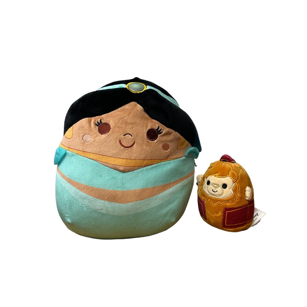 SQUISHMALLOW Disney PRINCESS JASMINE 10" ABU 5" Set Plush New